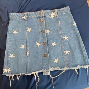 Sans Souci Denim Skirt with Stars